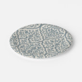 Assiettes En Carton Positano bleu et jaune Arabesque marocain (Angle)