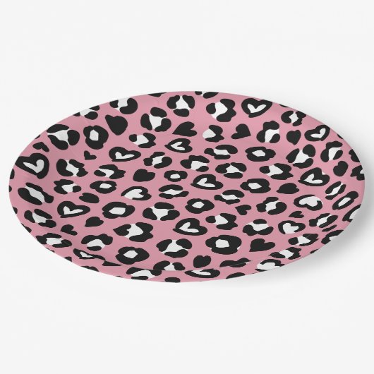 Assiettes En Carton Poster de animal, Léopard Rose, Zones De Cheetah, (Angle)
