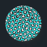 Assiettes En Carton Poster de animal moderne Cyan Blue Leopard<br><div class="desc">Un motif poster de animal léopard dessiné à la main noir et blanc, d'art, moderne, tendance et girly, sur un arrière - plan bleu cyan. ***REMARQUE IMPORTANTE DE CONCEPTION : Pour toute demande de conception personnalisée, comme les demandes de produit assorties, les changements de couleur, les changements de placement ou...</div>