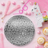 Assiettes En Carton Poster de animal Silver Glam Leopard (Fête)