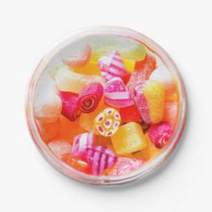 Assiettes En Carton Pot de bonbons en ruban mignon et coloré