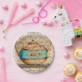 Assiettes En Carton Pot de thé antique (Fête)