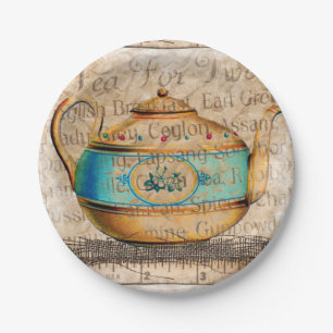 Assiettes En Carton Pot de thé antique