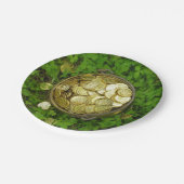 Assiettes En Carton Pot magique d'or avec Shamrocks! (Angle)