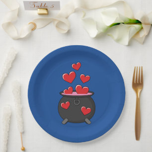 Assiettes En Carton Potion d'amour des coeurs