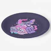 Assiettes En Carton Potion d'argent mignon rose potion d'Halloween bou (Angle)