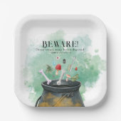 Assiettes En Carton Potions, Spells, Magic Halloween sorcières Cauldro (Recto)