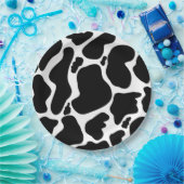 Assiettes En Carton Pots de vache noir simple Animal (Fête)