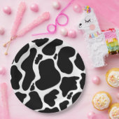 Assiettes En Carton Pots de vache noir simple Animal (Fête)
