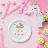 Assiettes En Carton Poubelle rose C'est un Baby shower fille (Fête)