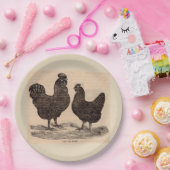Assiettes En Carton Poule et coq du 19ème siècle de Plymouth Rock (Fête)