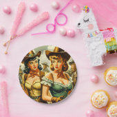 Assiettes En Carton Poules vintages (Fête)