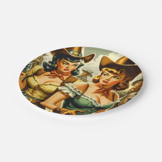 Assiettes En Carton Poules vintages (Angle)