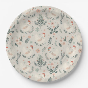 Assiettes En Carton Poulet dans le jardin