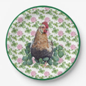 Assiettes En Carton Poulet et Clover mignon | Saint Patrick's Day (Devant)