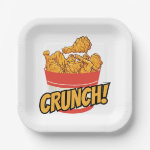 Assiettes En Carton poulet frit