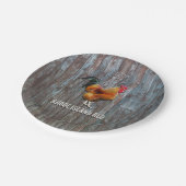 Assiettes En Carton Poulet rouge de Rhode Island (Angle)
