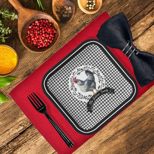 Assiettes En Carton Poulet rougeâtre de la campagne Poulet En vichy ch