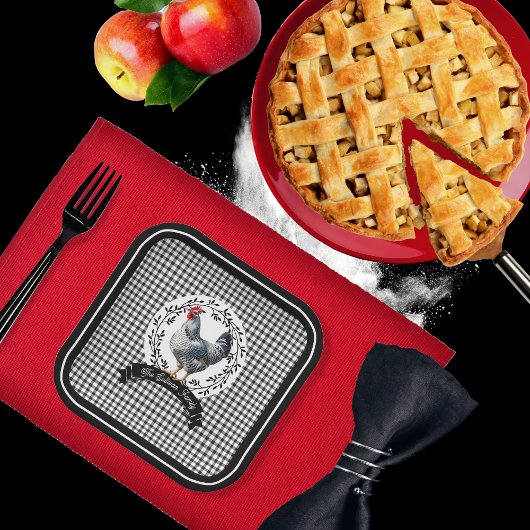 Assiettes En Carton Poulet rougeâtre de la campagne Poulet En vichy ch