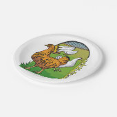 Assiettes En Carton Poulets de ferme (Angle)