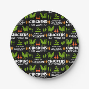Assiettes En Carton Poulets Et Jardinage