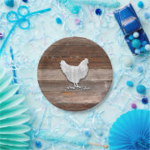 Assiettes En Carton Poulets rustiques (planches Brown) (Fête)