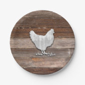 Assiettes En Carton Poulets rustiques (planches Brown) (Devant)