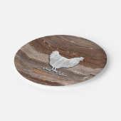 Assiettes En Carton Poulets rustiques (planches Brown) (Angle)