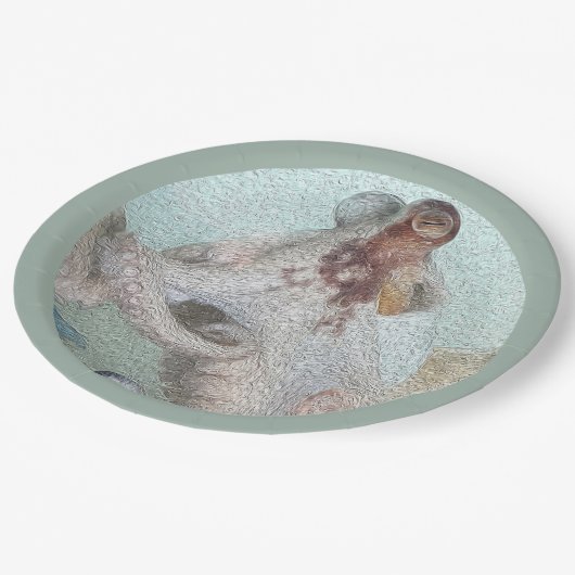 Assiettes En Carton poulpe (Angle)