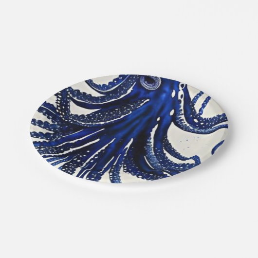 Assiettes En Carton poulpe océanique (Angle)