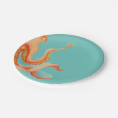 Assiettes En Carton poulpe orange (Angle)