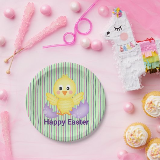 Assiettes En Carton Poumon Jaune Et Oeuf Violet (Fête)