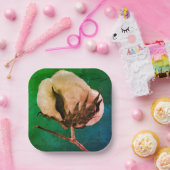 Assiettes En Carton Poupée de coton (Fête)