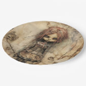 Assiettes En Carton Poupée déplaisante avec poupée rose (Angle)