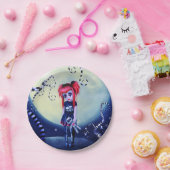 Assiettes En Carton Poupée gothique au clair de lune (Fête)