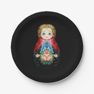 Assiettes En Carton Poupée russe unique