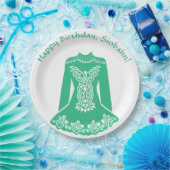 Assiettes En Carton Pour Danseurs Irlandais Green Dancing Dress Custom (Fête)