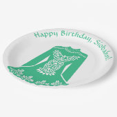 Assiettes En Carton Pour Danseurs Irlandais Green Dancing Dress Custom (Angle)