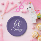 Assiettes En Carton Pourpre 60 et fête d'anniversaire impertinente (Fête)