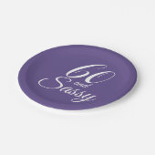 Assiettes En Carton Pourpre 60 et fête d'anniversaire impertinente (Angle)