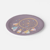 Assiettes En Carton Pourpre tribal de bébé de Dreamcatcher Boho (Angle)