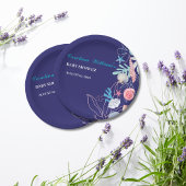 Assiettes En Carton Pourpre un peu perle sous le baby shower marin