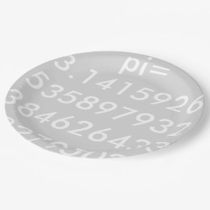 Assiettes En Carton ppp Chiffres mathématiques Love pi= 3,14159 pi Pl