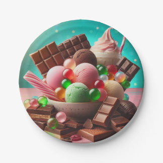 Assiettes En Carton Prato Descartável para Festa