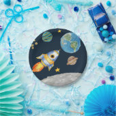 ASSIETTES EN CARTON PREMIER ANNIVERSAIRE, ANNIVERSAIRE SPATIAL, BLAST (Fête)