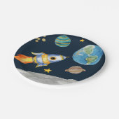 ASSIETTES EN CARTON PREMIER ANNIVERSAIRE, ANNIVERSAIRE SPATIAL, BLAST (Angle)