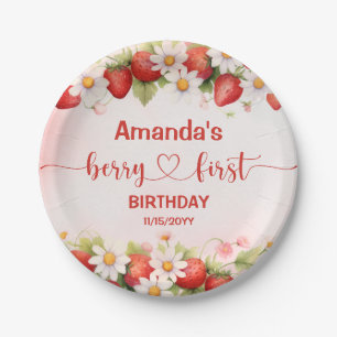 Assiettes En Carton Premier anniversaire Berry Sweet