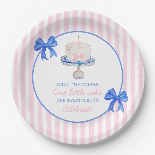 Assiettes En Carton Premier Anniversaire Chinoiserie Ruffle Cake Bows (Devant)