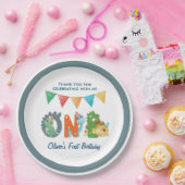 Assiettes En Carton Premier anniversaire de Dinosaur (Fête)
