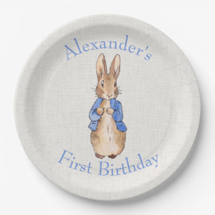 Assiettes En Carton Premier anniversaire de lapin classique
